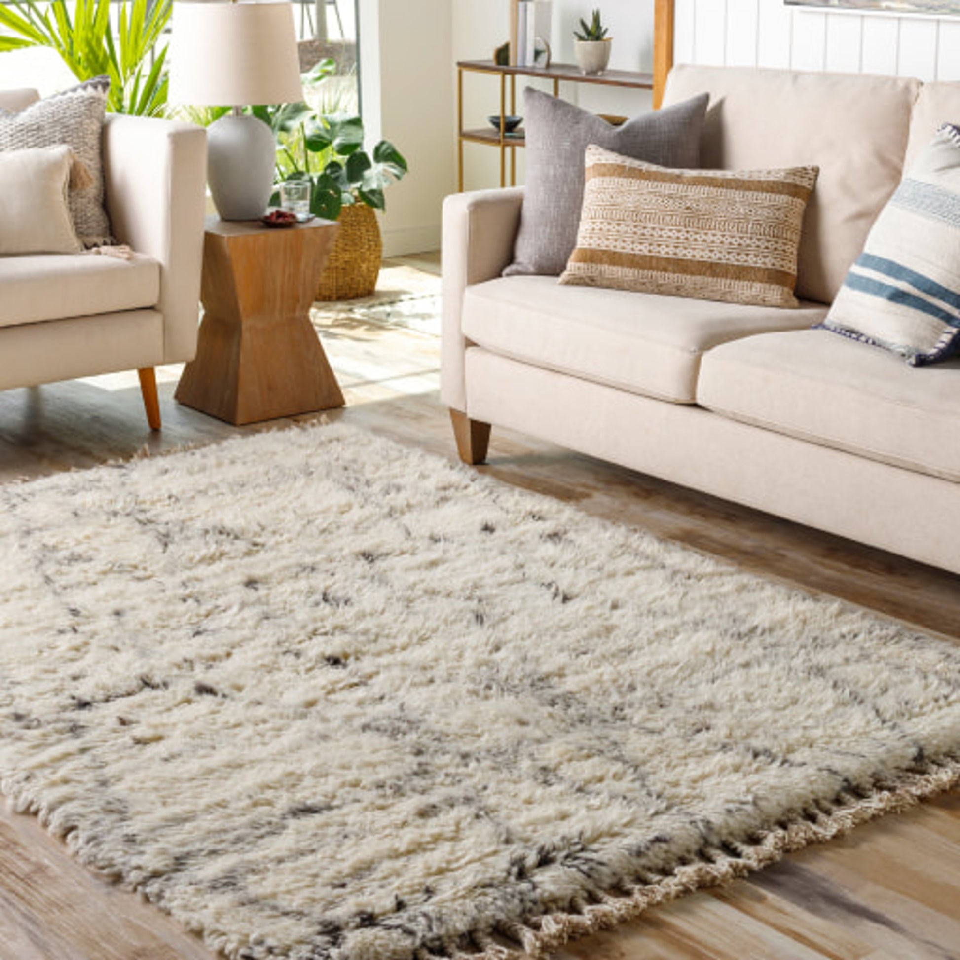 Camille Rug - 27014 by Surya in cream, medium gray, black. Made from unique in a unique style.