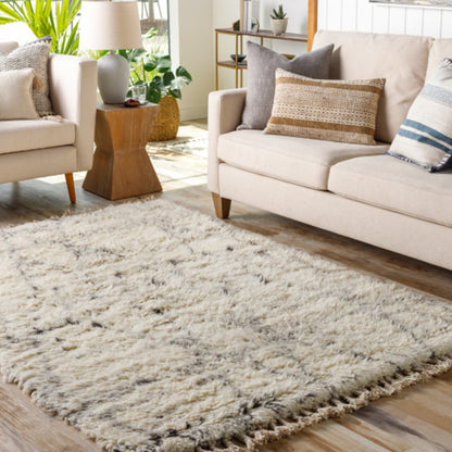 Camille Rug - 27014 by Surya in cream, medium gray, black. Made from unique in a unique style.