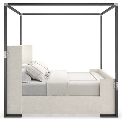 Shelter Me Canopy by Caracole in almost black, brushed stainless. Made from poplar in a unique style.