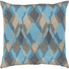 Aqua, Teal, Sage, Dark Green, Taupe / Down Feather / 18" x 18"