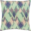 Dusty Sage, Taupe, Medium Green, Gray, Dark Green, Dark Blue / 18" x 18"