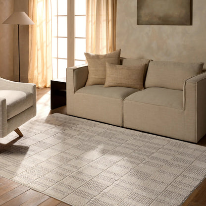 Composure CMP01 Rug by Jaipur Living in ivory, gray. Made from 100% polyester in a unique style.