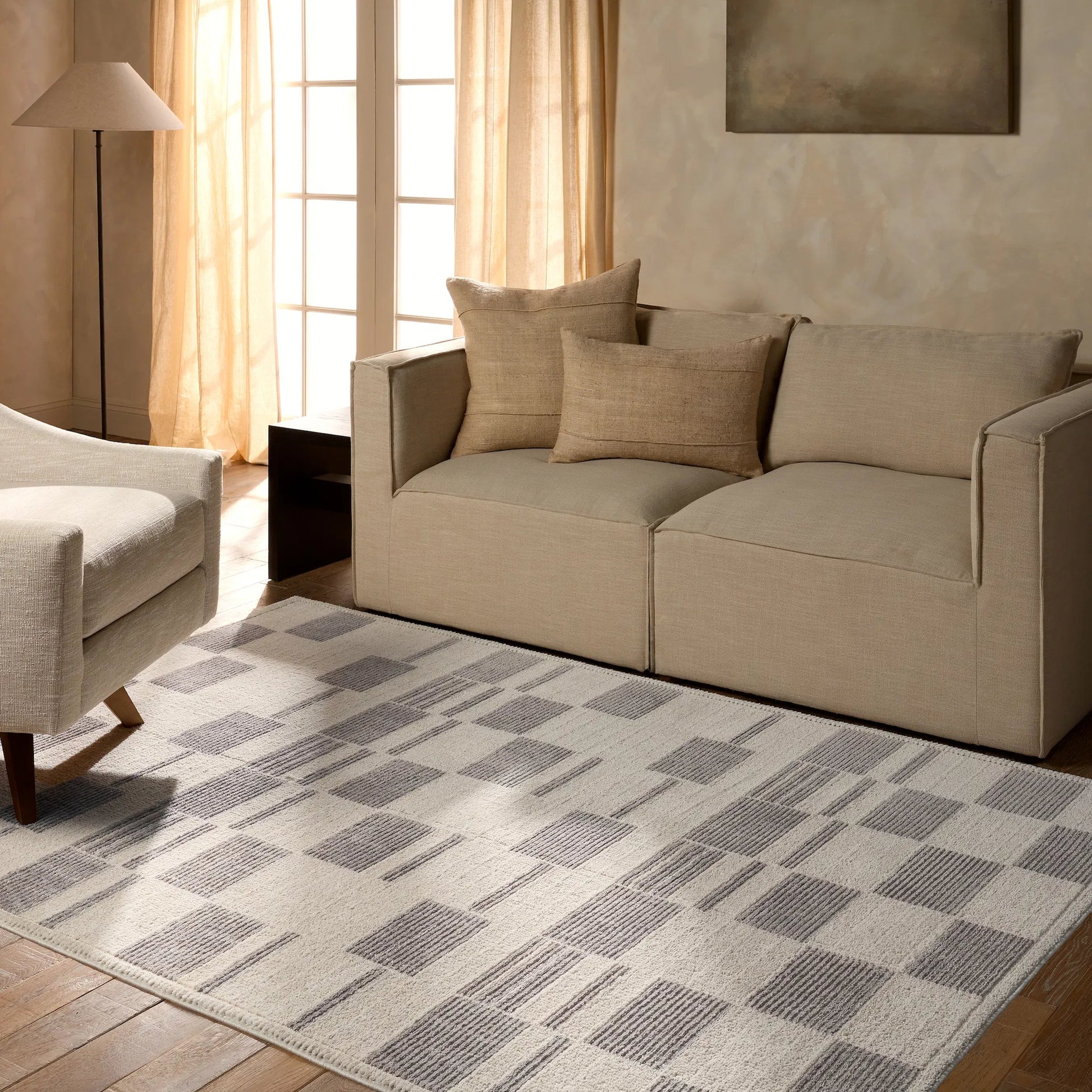 Composure CMP02 Rug by Jaipur Living in ivory, gray. Made from 100% polyester in a unique style.