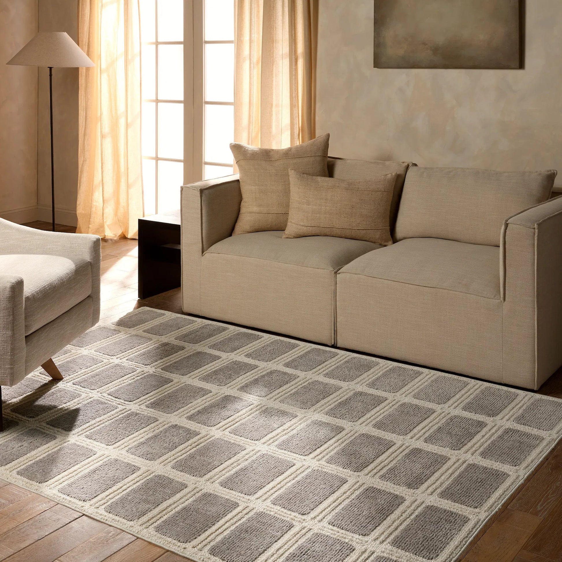 Composure CMP03 Rug by Jaipur Living in gray, cream. Made from 100% polyester in a unique style.