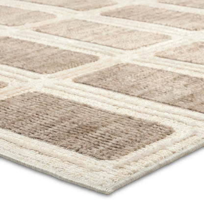 Composure CMP04 Rug by Jaipur Living in tan, cream. Made from 100% polyester in a unique style.