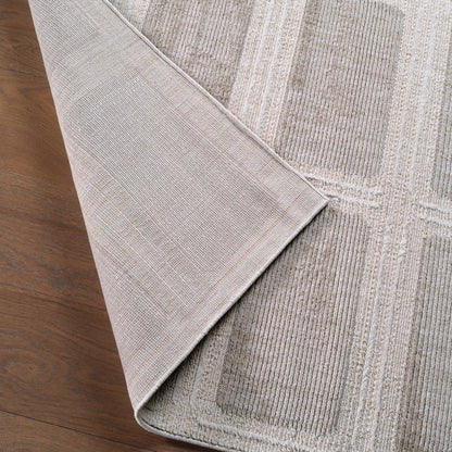 Composure CMP04 Rug by Jaipur Living in tan, cream. Made from 100% polyester in a unique style.