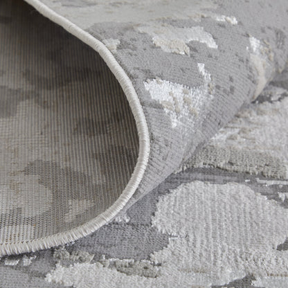 Micah Rug - 3336F by Feizy in silver, gray, white. Made from polyester, polypropylene in a unique style.
