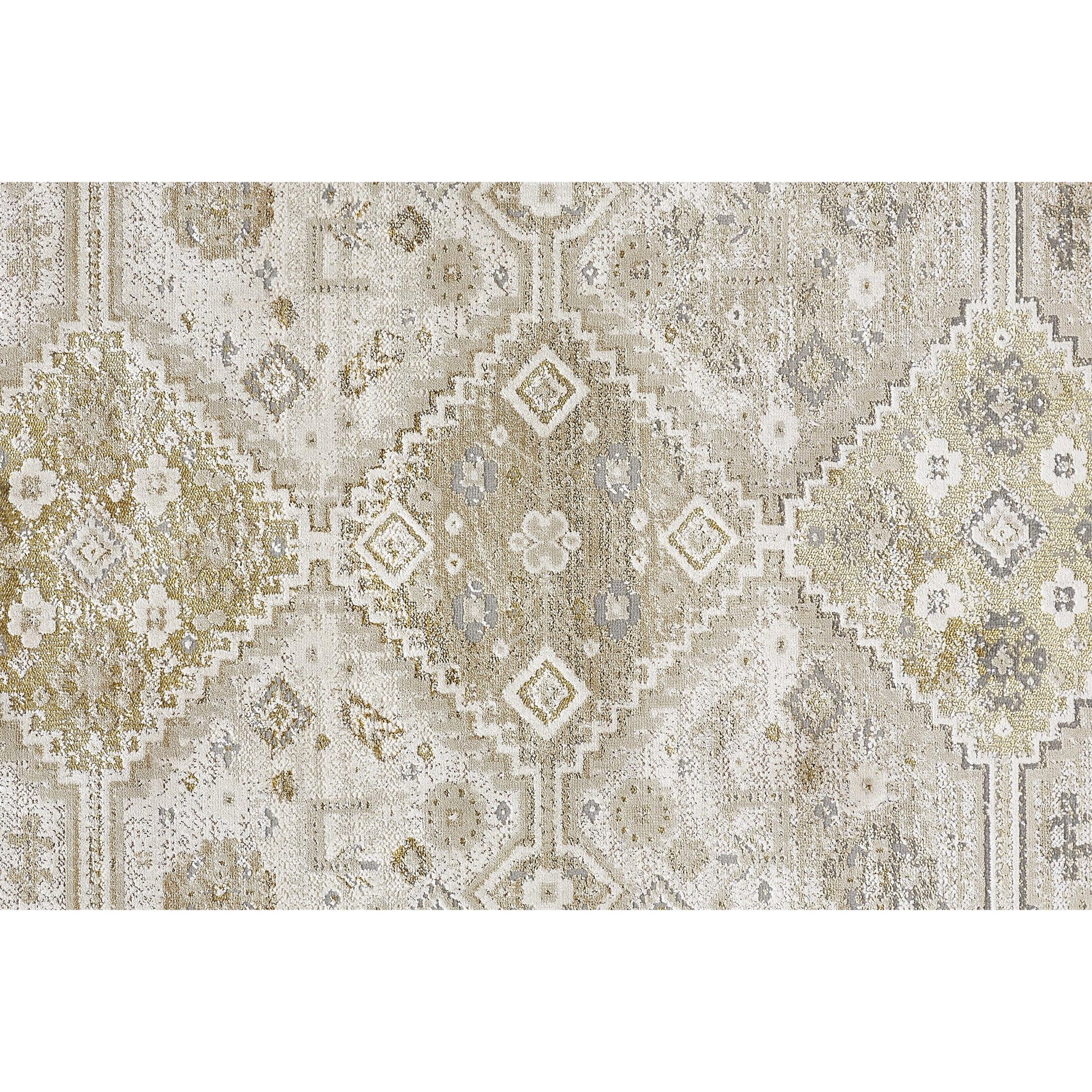 Aura Persian Rug - 3738F by Feizy in gold, ivory. Made from polyester, polypropylene in a unique style.