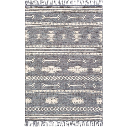 Cheyenne Naturals Rug - 23662 by Surya in aqua, brown, navy, cream. Made from 60% jute, 30% wool, 10% polyester in a unique style.