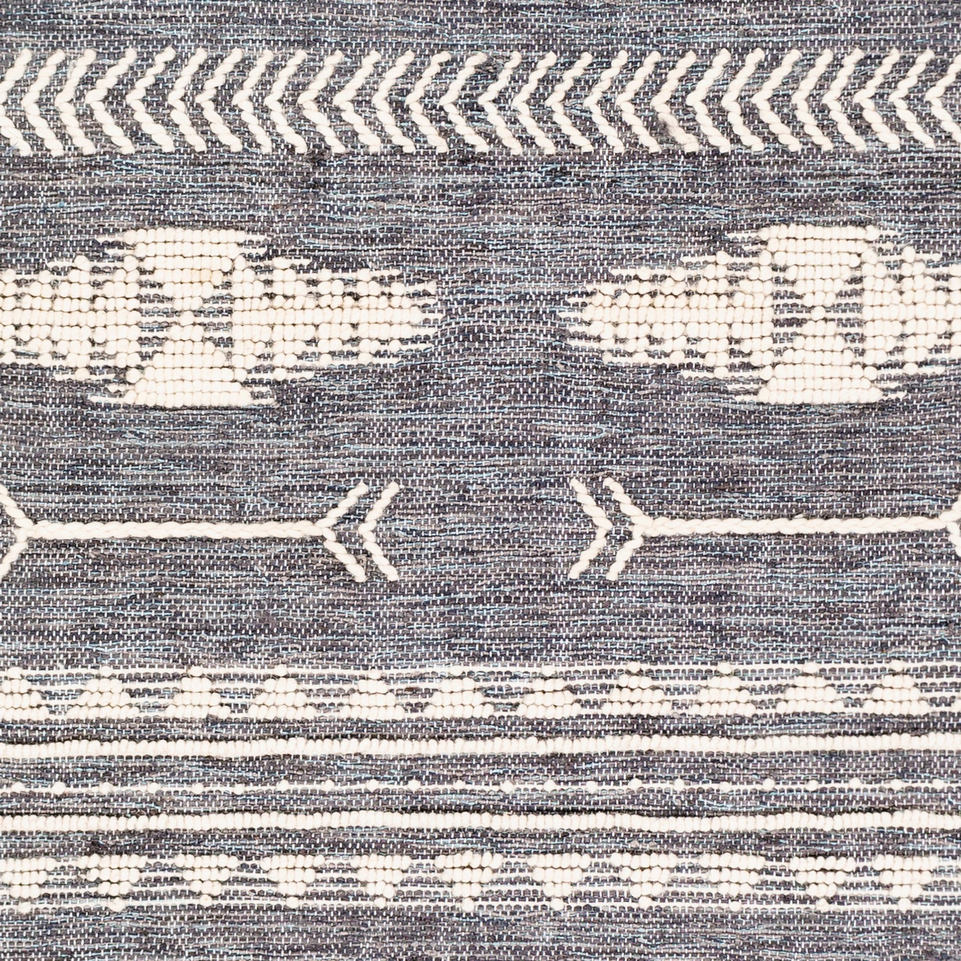 Cheyenne Naturals CNA-2300 Rug by Surya in aqua, brown, navy, cream. Made from 60% jute, 30% wool, 10% polyester in a unique style.