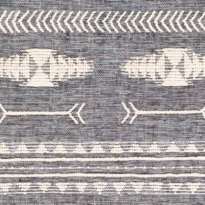 Cheyenne Naturals CNA-2300 Rug by Surya in aqua, brown, navy, cream. Made from 60% jute, 30% wool, 10% polyester in a unique style.
