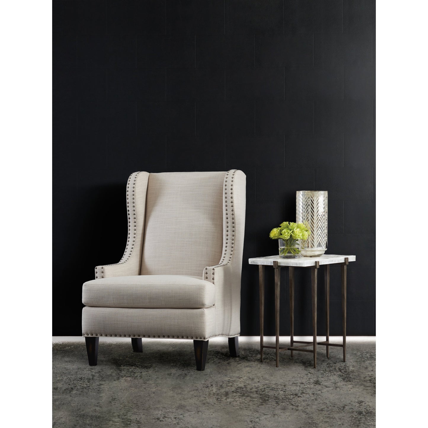 003 SI-1749167 | Lifestyle | Bellis Accent Table by Hooker Furniture in white. Made from tubular steel, gypsum in a modern style.