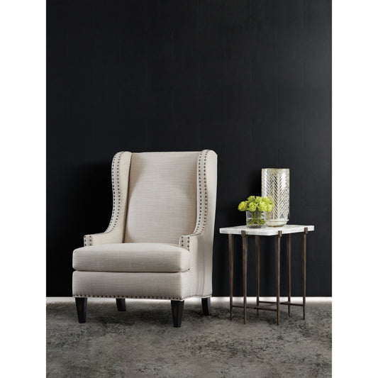 Bellis Accent Table by Hooker Furniture in white. Made from tubular steel, gypsum in a modern style.