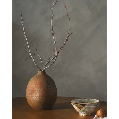 Chaoshan Vase - 540116 by Surya in terracotta and glazed. Made from ceramic in a modern style.