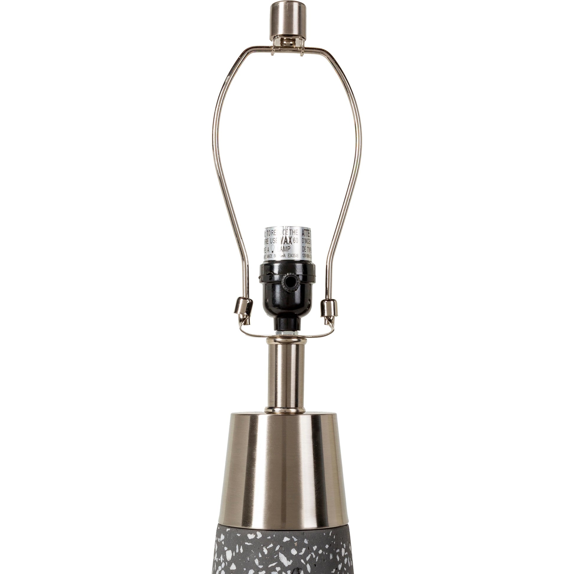 Catania - 31028 (Set of 2) by Livabliss in gray. Made from shade (outside): linen, shade (inside): polyester, body: concrete, body: metal, finial: iron, finial: metal, harp: iron in a unique style.