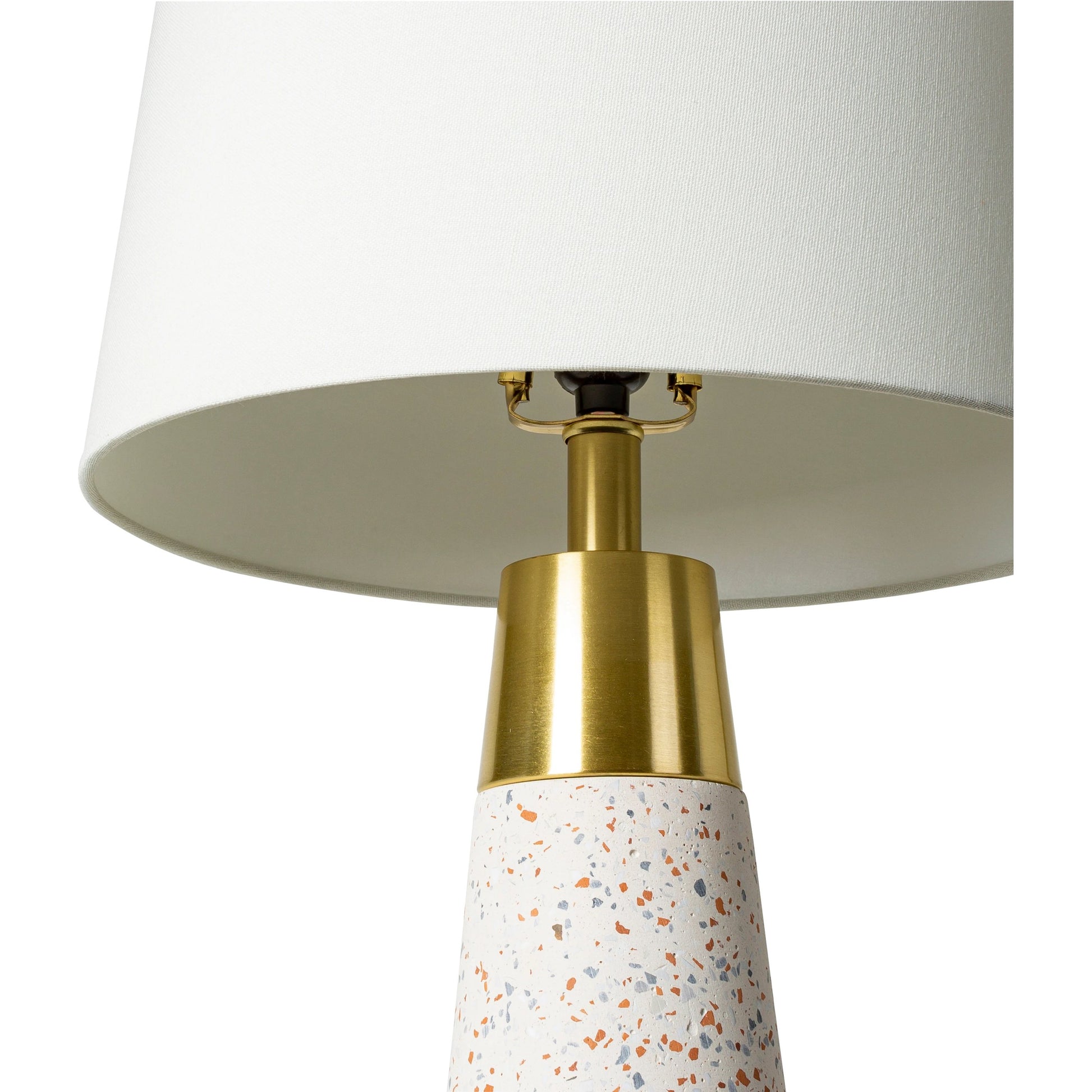 Catania - 31028 (Set of 2) by Livabliss in gray. Made from shade (outside): linen, shade (inside): polyester, body: concrete, body: metal, finial: iron, finial: metal, harp: iron in a unique style.