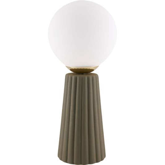 Conju Orb Accent Table Lamp by Livabliss in hand painted. Made from ceramic, glass in a modern style.