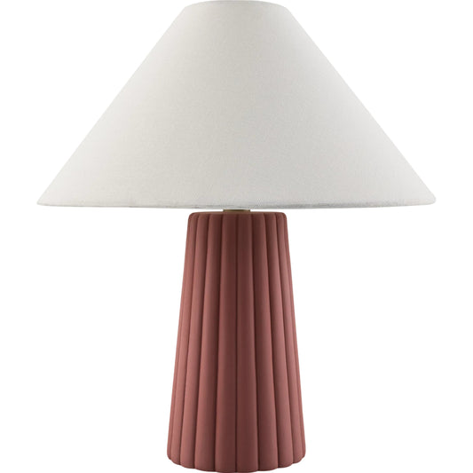 Conju Accent Table Lamp by Livabliss in hand painted. Made from ceramic, linen, polyester in a unique style.
