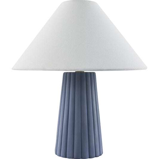 Conju Accent Table Lamp by Livabliss in hand painted. Made from ceramic, linen, polyester in a unique style.