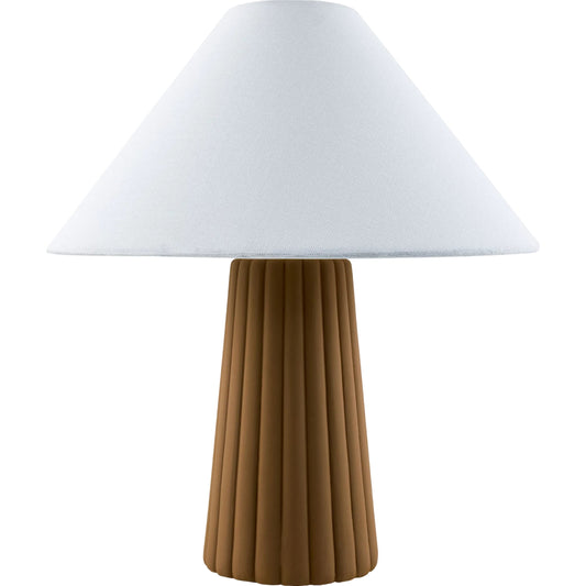 Conju Accent Table Lamp by Livabliss in hand painted. Made from ceramic, linen, polyester in a unique style.