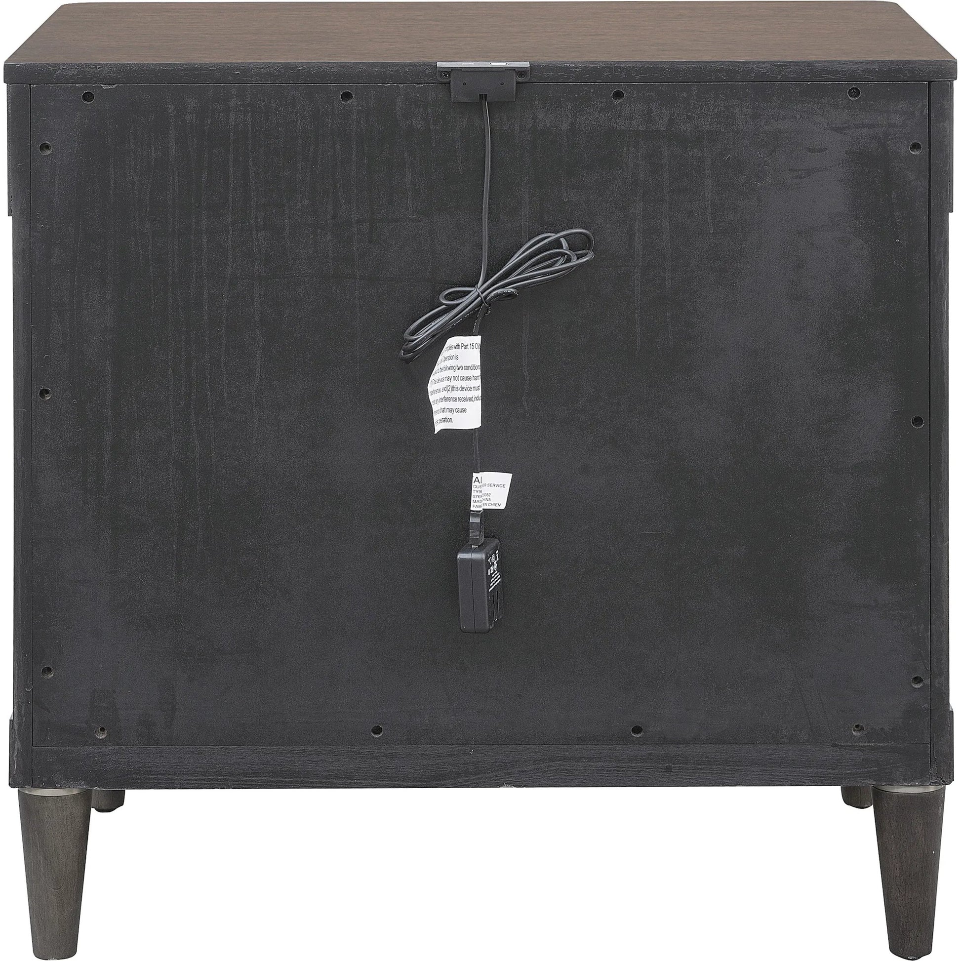 Asher Park 3 Drawer Nightstand by Pulaski Furniture in piano brown. Made from eucalyptus veneers in a unique style.