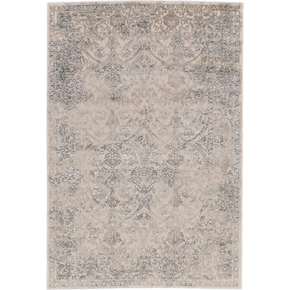 Prasad Rug - 3682F by Feizy in ivory, gray, black. Made from polypropylene, polyester in a unique style.