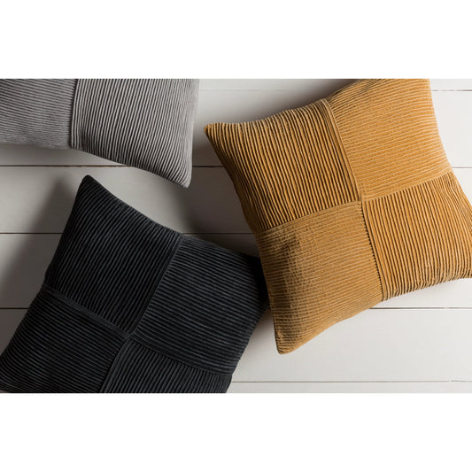 Conrad Pillow - 33425 by Surya in mustard. Made from front: 100% cotton, back: 100% cotton in a modern style.