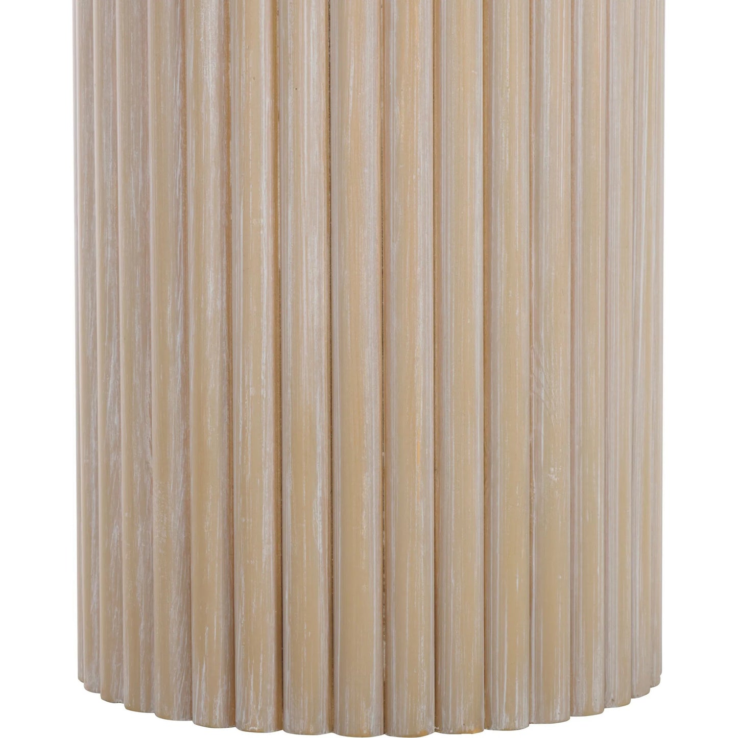 006 SI-2380174 | Closeup | Yates Console Table by HedgeApple Essentials in bleached white. Made from mdf, ash veneer in a transitional style.