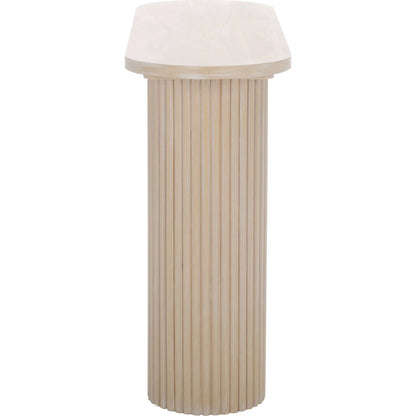 Yates Console Table by HedgeApple Essentials in bleached white. Made from mdf, ash veneer in a transitional style.