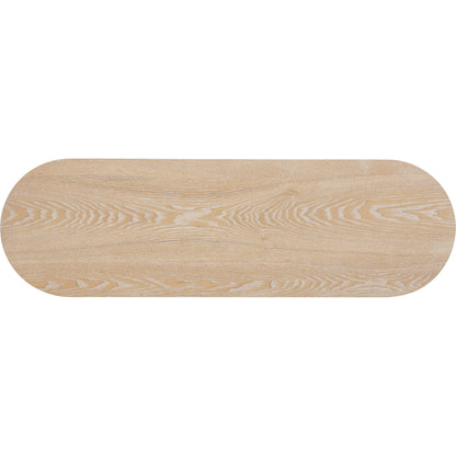 Yates Console Table by HedgeApple Essentials in bleached white. Made from mdf, ash veneer in a transitional style.