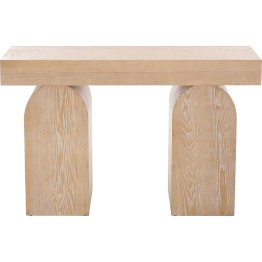 001 SI-2372690 | Primary Silo | Edmonson Console Table by HedgeApple Essentials in bleached white. Made from mdf with ash veneer in a unique style.