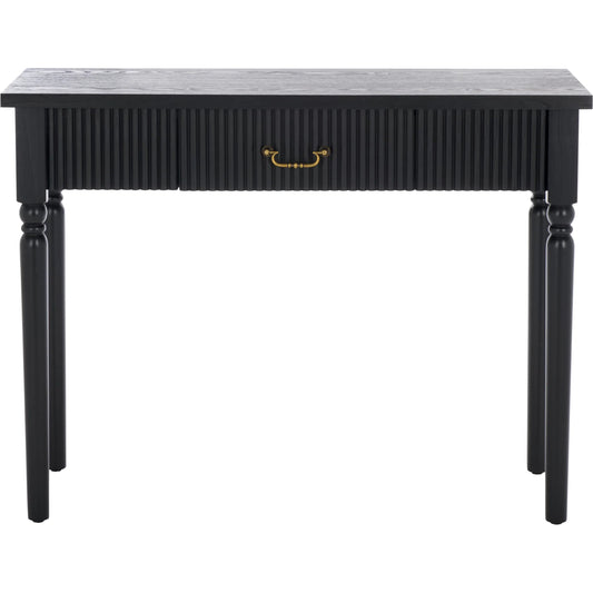Minidoka 1-DRAWER Console Table by HedgeApple Essentials in black. Made from pine, mdf in a unique style.
