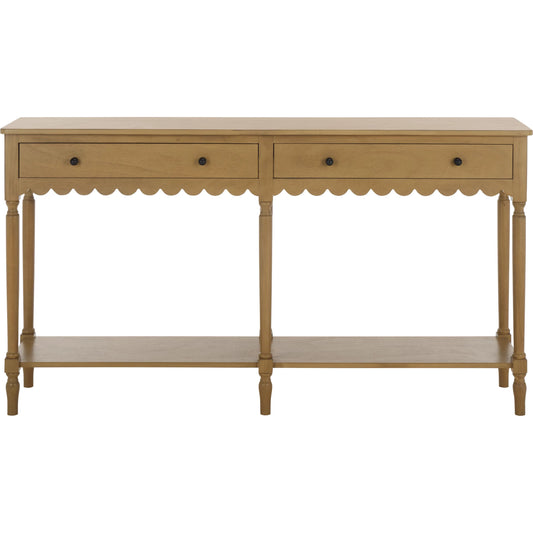 Stanislaus 2 Drawers Large Console by HedgeApple Essentials. Made from pine wood, mdf, zinc alloy in a unique style.