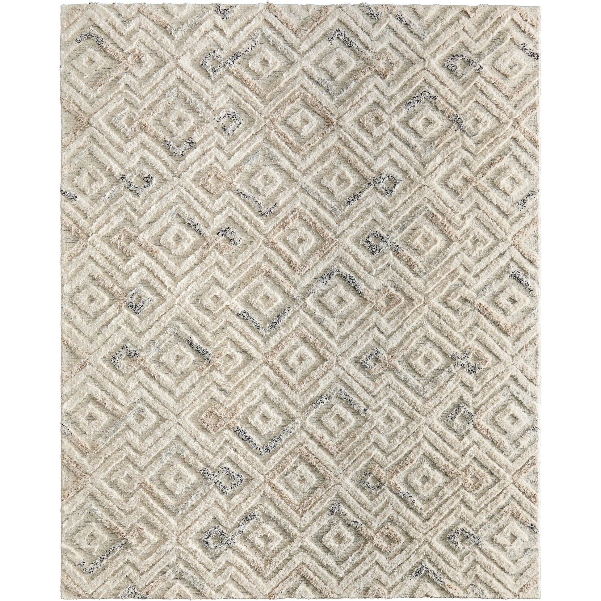 Anica Transitional Moroccan Rug - 8004F by Feizy in ivory, gray, black. Made from wool in a unique style.