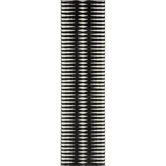 Calix by Nikki Chu CNU01 Rug by Jaipur Living in black, white. Made from 70% polypropylene 30% polyester in a unique style.