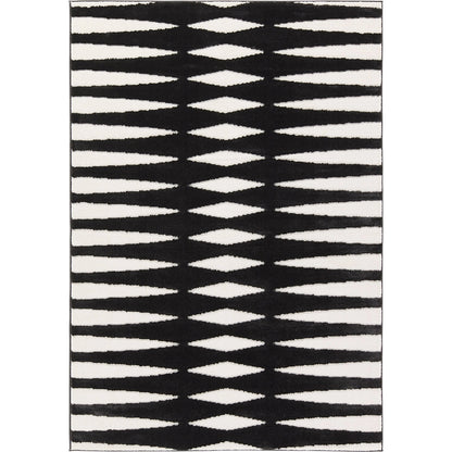 Calix By Nikki Chu Apyre CNU01 Rug by Jaipur Living in black, white. Made from 70% polypropylene 30% polyester in a unique style.