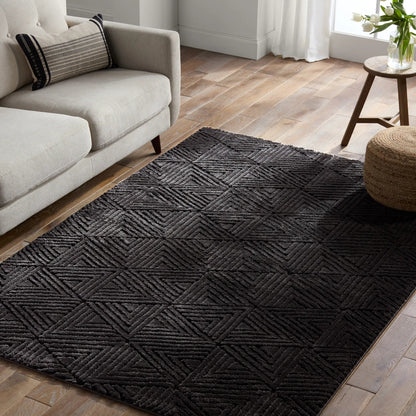 CNU04 Rug by Jaipur Living in black, black. Made from 70% polypropylene 30% polyester in a unique style.