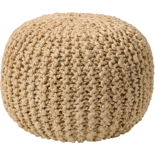 Canova CNV01 Pouf by Jaipur Living. Made from 100% jute in a cottage & farmhouse style.