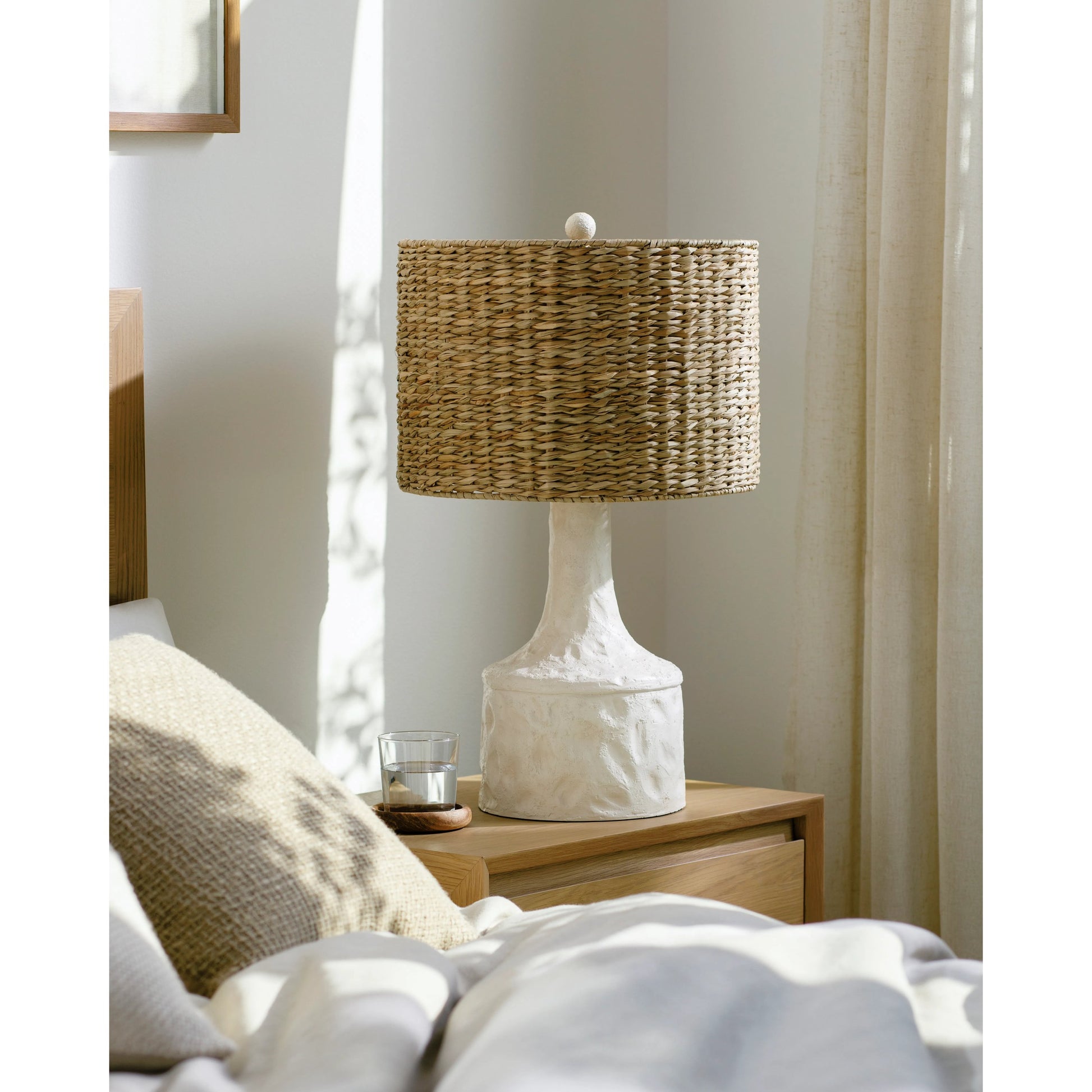 Conway Accent Table Lamp - 535440 by Surya in paintedpainted. Made from resin, seagrass, plastic in a cottage & farmhouse style.