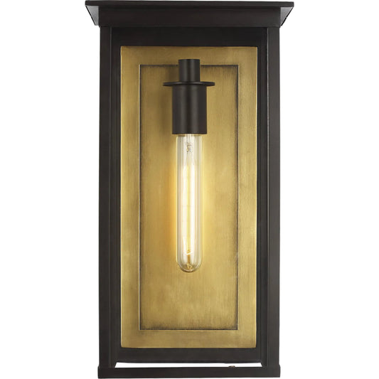 Freeport Large Outdoor Wall Lantern by Visual Comfort & Co. in heritage copper. Made from stainless steel in a unique style.