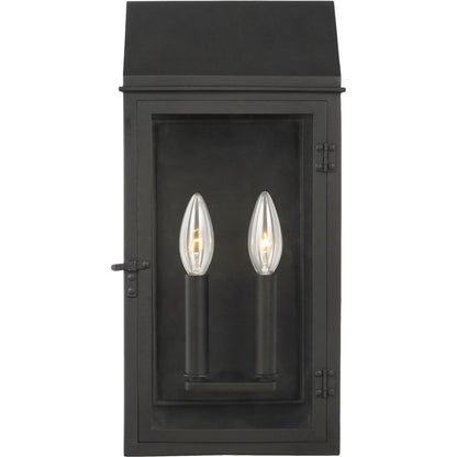 Hingham Medium Outdoor Wall Lantern by Visual Comfort & Co. in textured black. Made from stonestrong in a unique style.