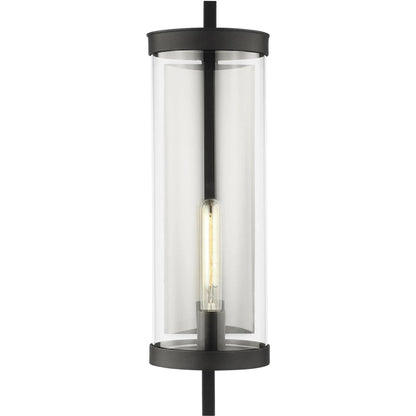 Eastham Large Wall Lantern by Visual Comfort & Co. in textured black. Made from stonestrong in a traditional style.