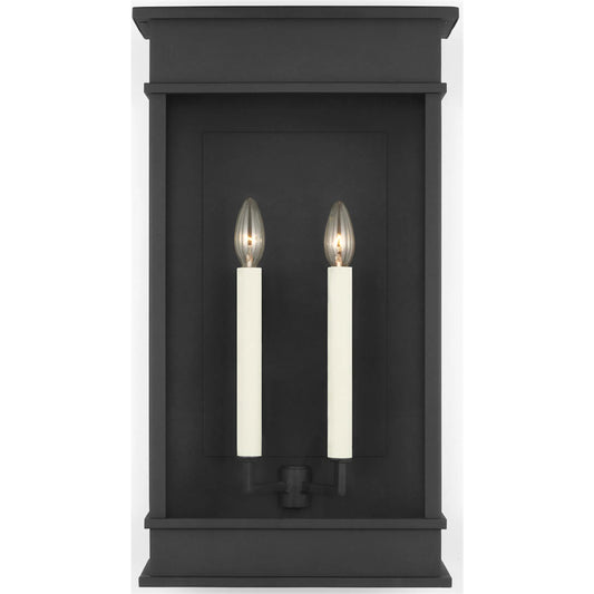 Cupertino Large Wall Lantern by Visual Comfort & Co. in textured black. Made from unique in a unique style.