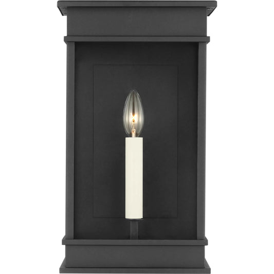 Cupertino Medium Wall Lantern by Visual Comfort & Co. in textured black. Made from unique in a unique style.