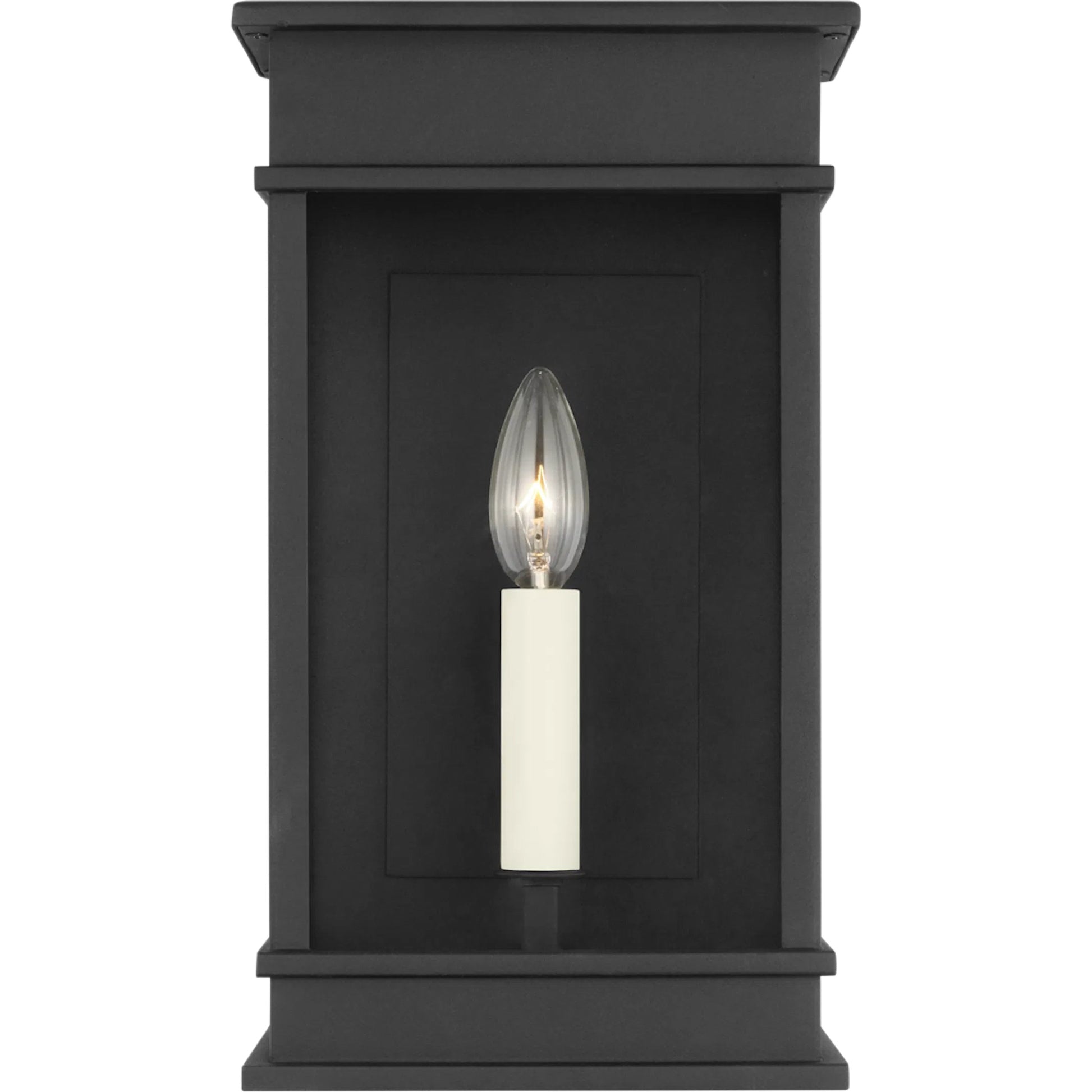 Cupertino Small Wall Lantern by Visual Comfort & Co. in textured black. Made from unique in a unique style.