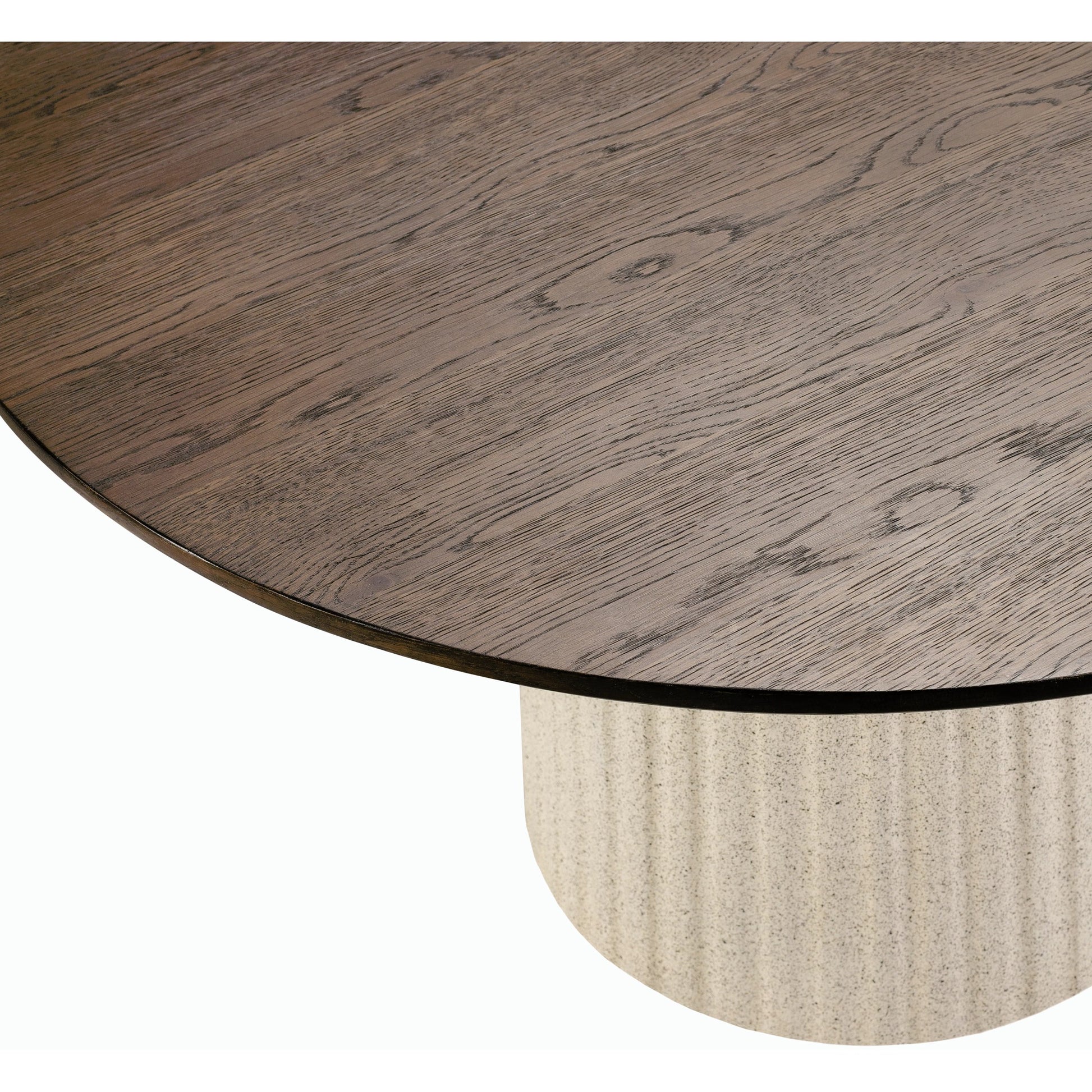 Cornelia Coffee Table - 526052 by Surya in dark brown, brown, beige, black and terrazzo. Made from top: wood veneer, base: concrete, steel in a modern style.