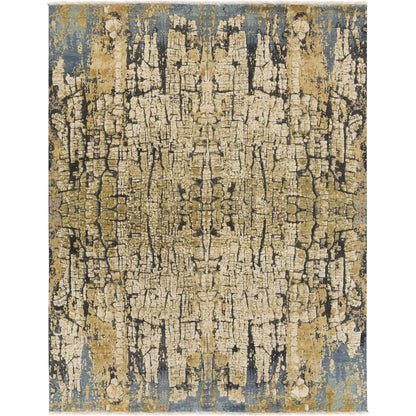 Colaba Rug - 14527 by Surya in blue, taupe, olive, dark green, light olive. Made from 70% silk, 30% wool in a unique style.