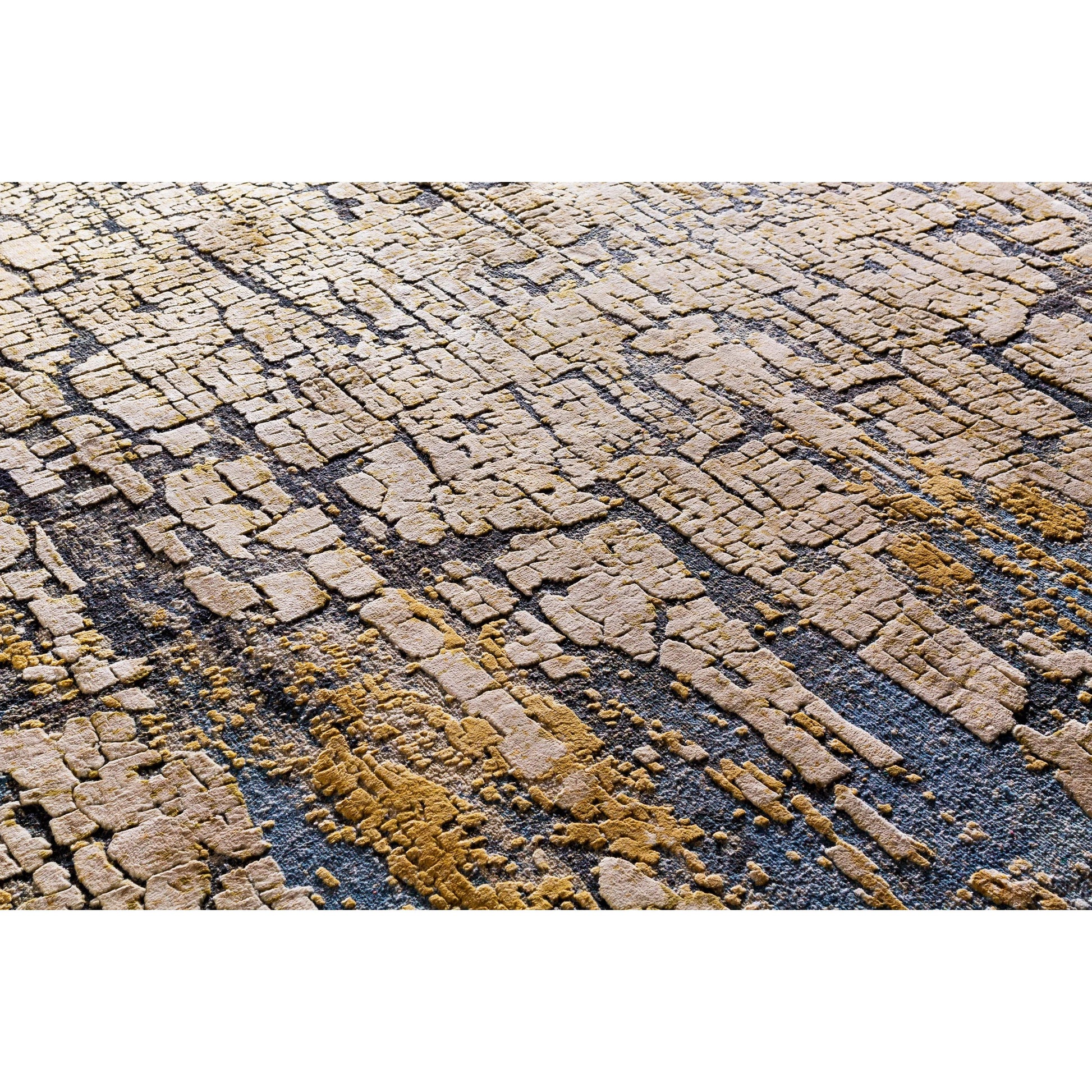 Colaba Rug - 14527 by Surya in blue, taupe, olive, dark green, light olive. Made from 70% silk, 30% wool in a unique style.