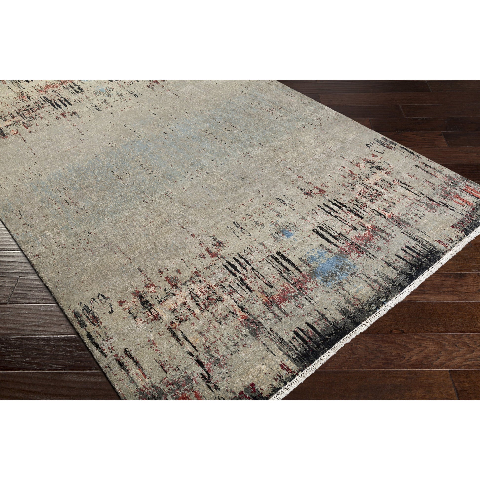 Colaba Rug - 17399 by Surya in olive, sky blue, tan, cream, dusty coral, rust. Made from unique in a unique style.