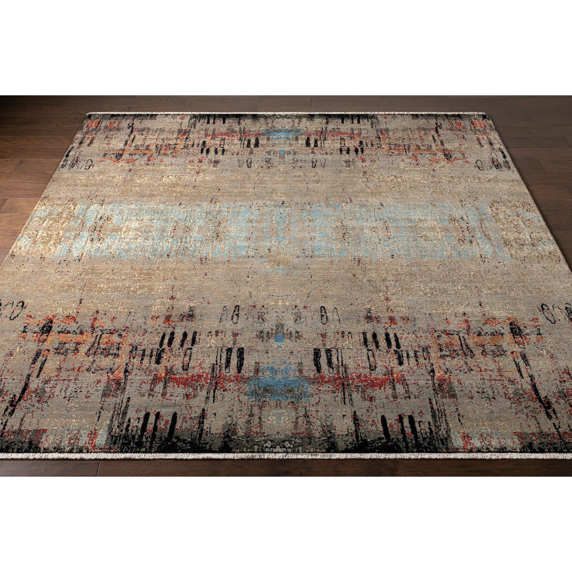Colaba Rug - 17399 by Surya in olive, sky blue, tan, cream, dusty coral, rust. Made from unique in a unique style.